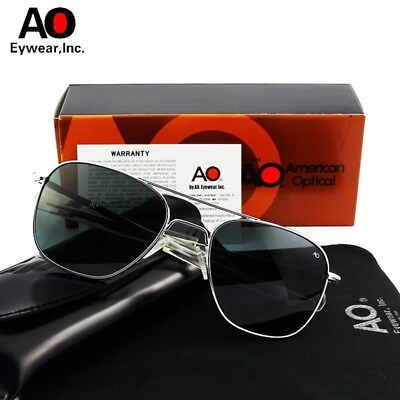 #ad New Vintage Sunglasses Men Glass Lens W Box American Optical Driving Glasses $30.99