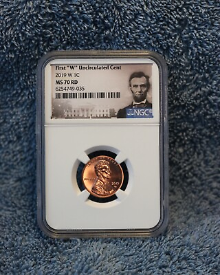 #ad 2019 W Lincoln Shield Cent NGC MS 70 Red