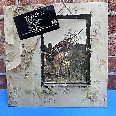 #ad Led Zeppelin IV Zoso Atlantic SD 7208 W Hype Stickers RARE 1971 Original CRC
