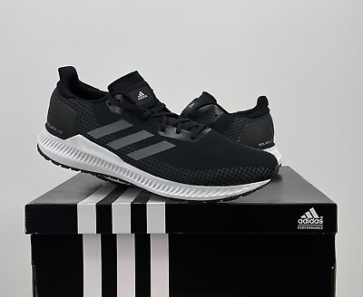 #ad NWT Men#x27;s Adidas Solar Blaze Black White Running Sneakers Size 13