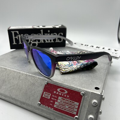 #ad #ad Oakley Frogskins Black Pink Fade Silver Sunglasses New W Box 9013 F055 Fast S H