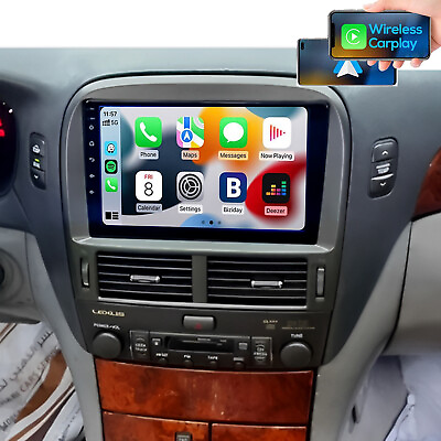 #ad For Lexus LS430 2001 2006 Android 13.0 Radio Apple CarPlay GPS Navi FM Wifi CAM