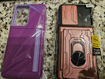 #ad Two Cases Heavy Duty Shockproof Case For Samsung Galaxy S21 Ultra Cover