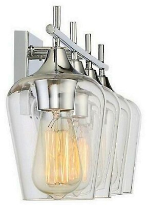 #ad OCTAVE 4 BATHROOM VANITY LIGHT NEW POLISHED CHROME BY SAVOY HOUSE FREE SHIPPING