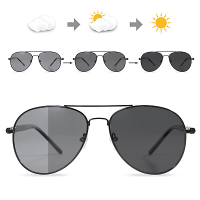 #ad Men#x27;s Photochromic Polarized Sunglasses Transition Lens Driving Glasses Eyewear