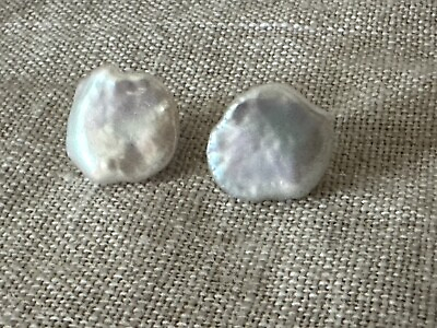 #ad Yvel Biwa collection Natural Coin Pearl Earrings
