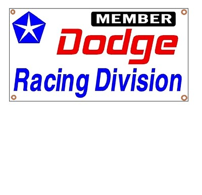 #ad Dodge Racing Team Member Garage Banner Man Cave Banner