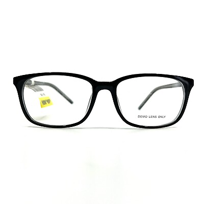 #ad MP4003 BK CR Eyeglasses Frames Black Clear Rectangular Full Rim 54 16 140