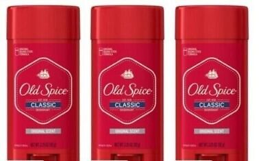 #ad BL Old Spice Deodorant 3.25 oz Classic Original Round Stick THREE PACK
