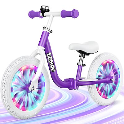 #ad LEDIVO Colorful Lighting Balance Bike 2 Year Old 12#x27;#x27; Folding Toddler Sport B...