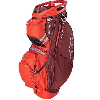 #ad Sun Mountain 2024 C 130 Golf Cart Bag 14 Way Cart Bag PORT RUSH RED