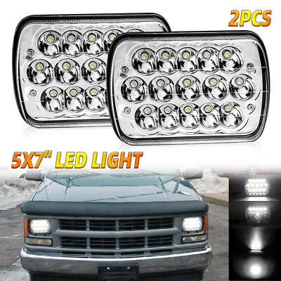 #ad Pair 7x6quot; LED Headlights for Chevy C1500 C2500 C3500 K1500 K2500 K3500 1988 1999