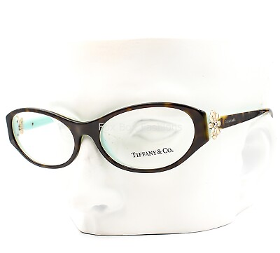 #ad Tiffany amp; Co TF 2067B 8134 Eyeglasses Glasses Brown Tortoise on Blue 55 16 135