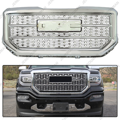 #ad Chrome Grill For 16 18 GMC Sierra 1500 Base SLE Upper Front Grille 2019 Limited