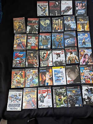 #ad Huge Lot Of Retro Gaming Sony Playstation 2 Games More Than 34 Games Good Titles