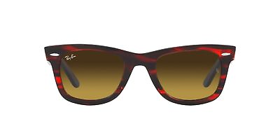 #ad Ray Ban RB2140 Original Wayfarer Square Sunglasses Striped Brown Gradient 50 mm