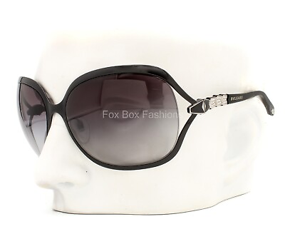#ad Bvlgari 6037B 149 8G Sunglasses Polished Black w Swarovski Crystals $165.00