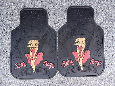 #ad Plasticolor Vintage Betty Boop Two Rubber Front Floor Mats From 2009