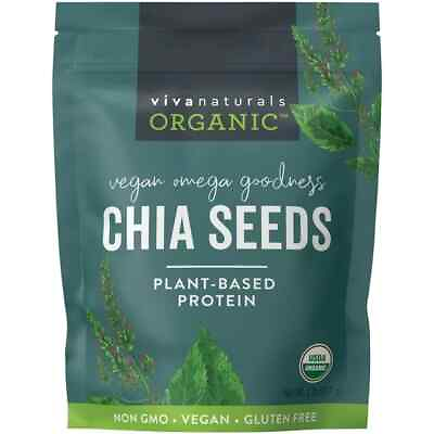 #ad Viva Naturals Organic Chia Seeds 2 lb 907g
