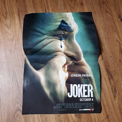 #ad Joaquin Phoenix Original Joker 2019 Cinemark XD Promo Mini Movie Poster