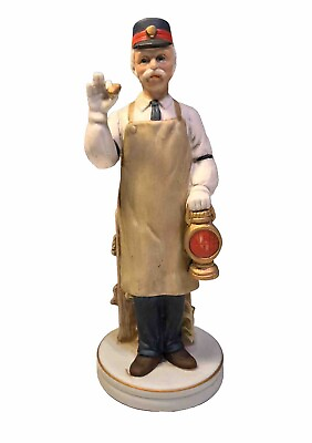 #ad Vintage Inarco Train Railroad Conductor Holding Lamp And Whistle E 4511 Vintage