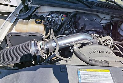 #ad For 99 07 Chevy GMC V8 4.8L 5.3L 6.0L 4 Cold Air Intake KitHeat Shield Black
