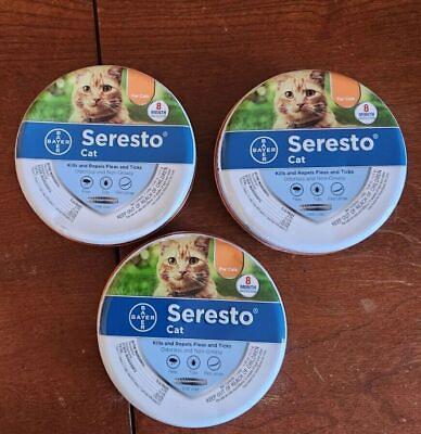 #ad 3 pieces of Seresto Fleaamp;Tick collar cat collar 8 months protection US