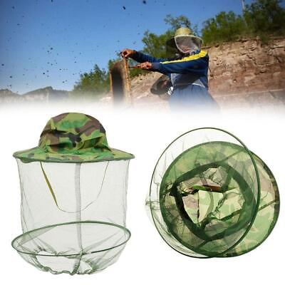 #ad Camouflage Beekeeper Hat Mosquito Bee Insect Net Veil Head Face Protector HOT