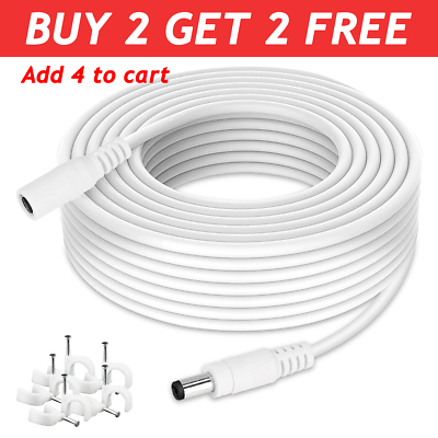 #ad 10M DC Power Extension Cable 5.5mm x 2.1mm Male Female Cord 20AWG 12V For CCTV $13.99