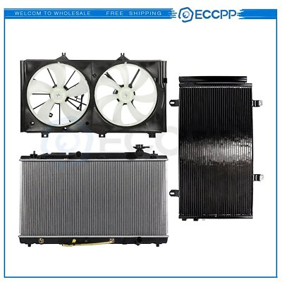 #ad Electric Radiator Condenser Cooling Fan Kit For 2009 2010 2012 Toyota Venza