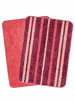 #ad Pack of 2 Pink Colour Anti Skid Bath Mat Made Of Soft Microfiber 50x70 cm $67.73