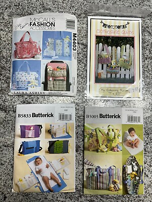 #ad Diaper Bag Baby Kids Sewing Patterns LOT OF 4 McCalls Butterick Boutique