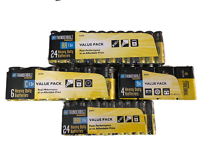 #ad Thunderbolt Magnum battery lot of 24 AA 24 AAA 6 C 4 9V
