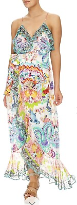 #ad Camilla Dragon Divinity Long Wrap Frill Dress Size: AU UK8 US4 XS