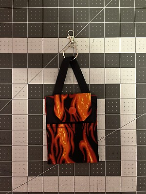 #ad Wallet size pouch Flamefire design.Clips to belt loops amp; keyrings. Hidden pocket