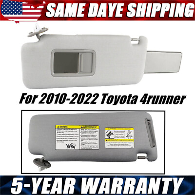 #ad Sun Visor Driver Side FOR 2010 2022 Toyota 4runner Light Gray Color 7432035A91B1