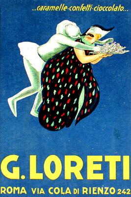 #ad G loreti Chocolate Sweets 1930 Maga Vintage Wall Art Home Decor POSTER 20x30 $23.99