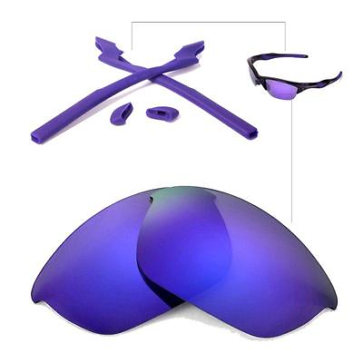 #ad New WL Polarized Purple Lenses And Rubber Kit For Oakley Half Jacket 2.0
