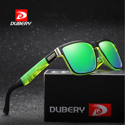 #ad DUBERY Mens Polarized Sport Sunglasses Driving Green Lenses Coating Glasses New