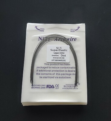 #ad 50Packs Dental Orthodontic Super Elastic NITI Arch Wire Round Oval Ovoid Natural