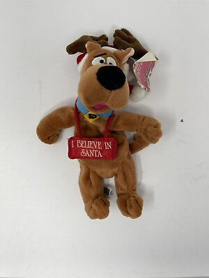 #ad Vintage Warner Bros Scooby Doo I believe In Santa Bean Bag 10quot; Plush 1999 w Tag $4.99