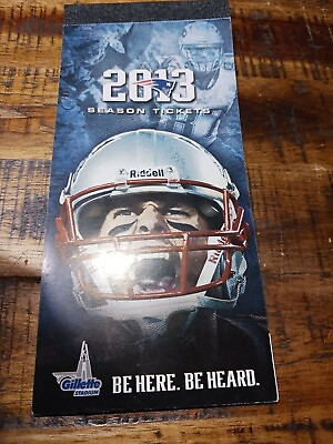 #ad 2013 PATRIOTS Season Ticket Book Games Attached Tom Brady. Wilfork Bruschi