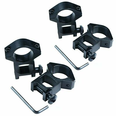 #ad 2 Pairs High Profile 1quot; Scope Ring Picatinny Weaver Rail Laser Torch Mount 4 Pcs