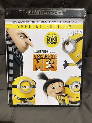 #ad Despicable Me 3 4K Ultra HD Blu Ray Digital 2017 New Sealed
