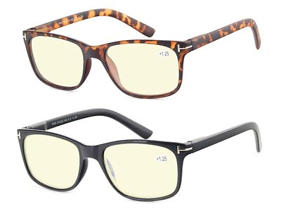 #ad Computer Glasses Set of 2 Anti Glare Anti Reflection Stylish Comfortable...