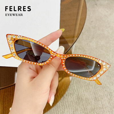 #ad Retro Cat Eye Outdoor Sunglasses For Women Small Frame Fashion Party Glasses New