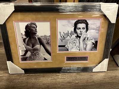 #ad Sophia Loren Acrtress Model AUTOGRAPHED SIGNED FRAMED PHOTO PSA COA