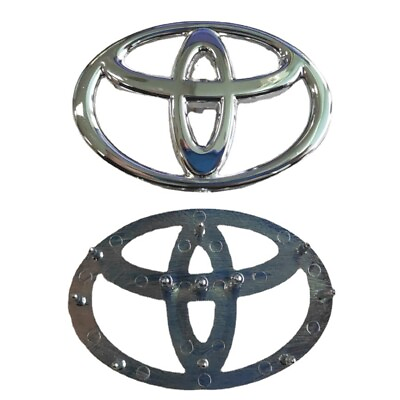 #ad 1pcs 65 * 44mm Toyota Steering Wheel Emblem Badge ABS Heracles Camry Corolla