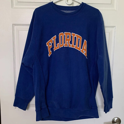 #ad Vintage Steve And Barry#x27;s Men’s Large Florida Gators Blue Spell Out Sweatshirt