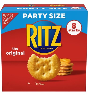 #ad RITZ Original Crackers Party Size 27.4 oz. 8 Stacks Snack Chip Cracker NEW